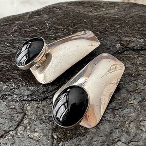 Native American Vintage Onyx Earrings